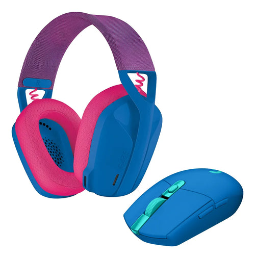 Logitech Diadema Gamer G435 Inalámbrica + Mouse Gamer G305 Azul