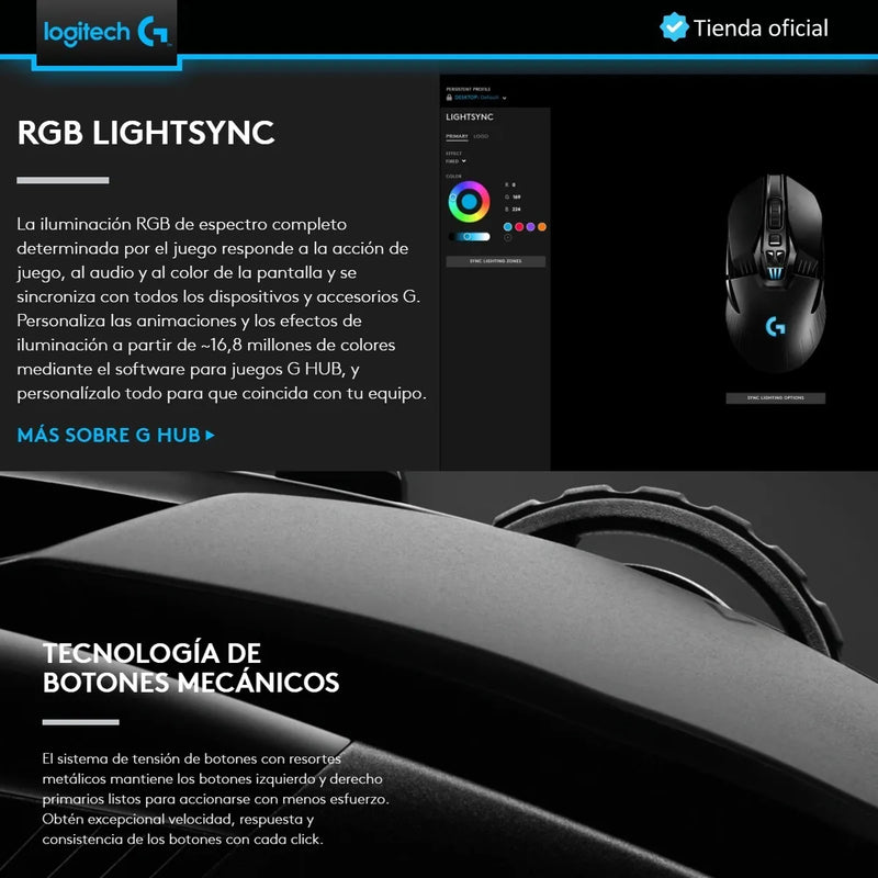 Logitech G903 Lightspeed Mouse Gamer Profesional Inalámbrico