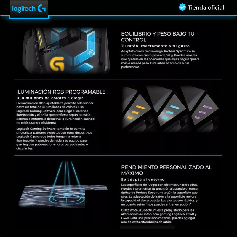 Combo Gamer Logitech Teclado Mecánico G513 + Mouse G502 Hero