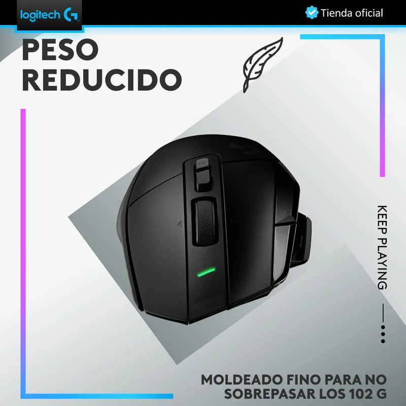 Logitech G502 X Lightspeed, Mouse Gamer Inalámbrico Hero 25k