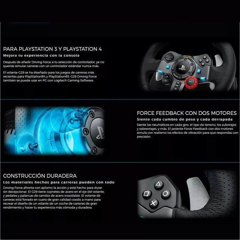 Ultimate Racing Kit Timón Logitech G29 + Palanca + Soporte5