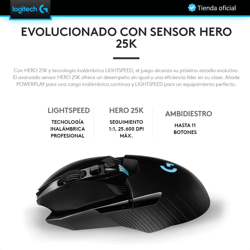 Logitech G903 Lightspeed Mouse Gamer Profesional Inalámbrico