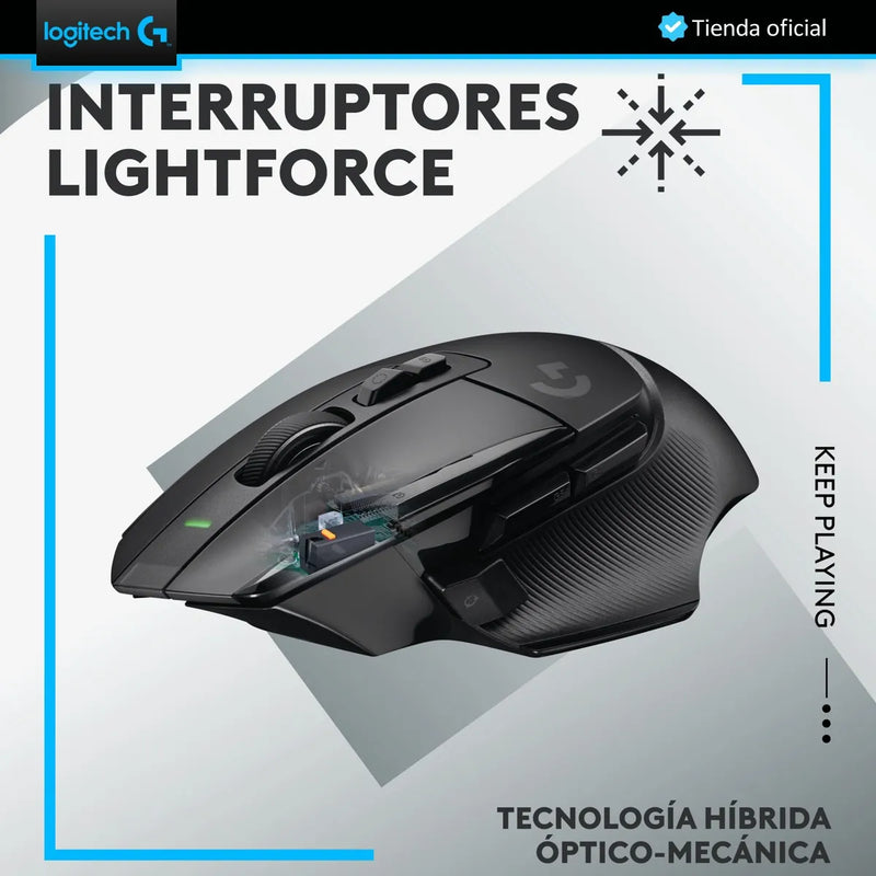 Logitech G502 X Lightspeed, Mouse Gamer Inalámbrico Hero 25k