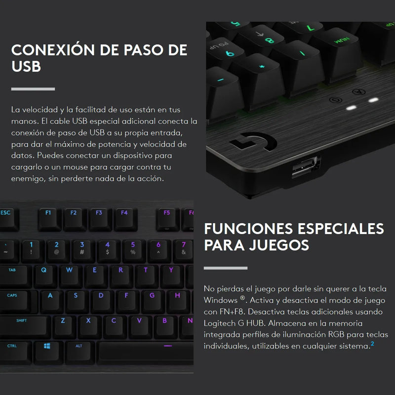 Combo Gamer Logitech Teclado Mecánico G513 + Mouse G502 Hero