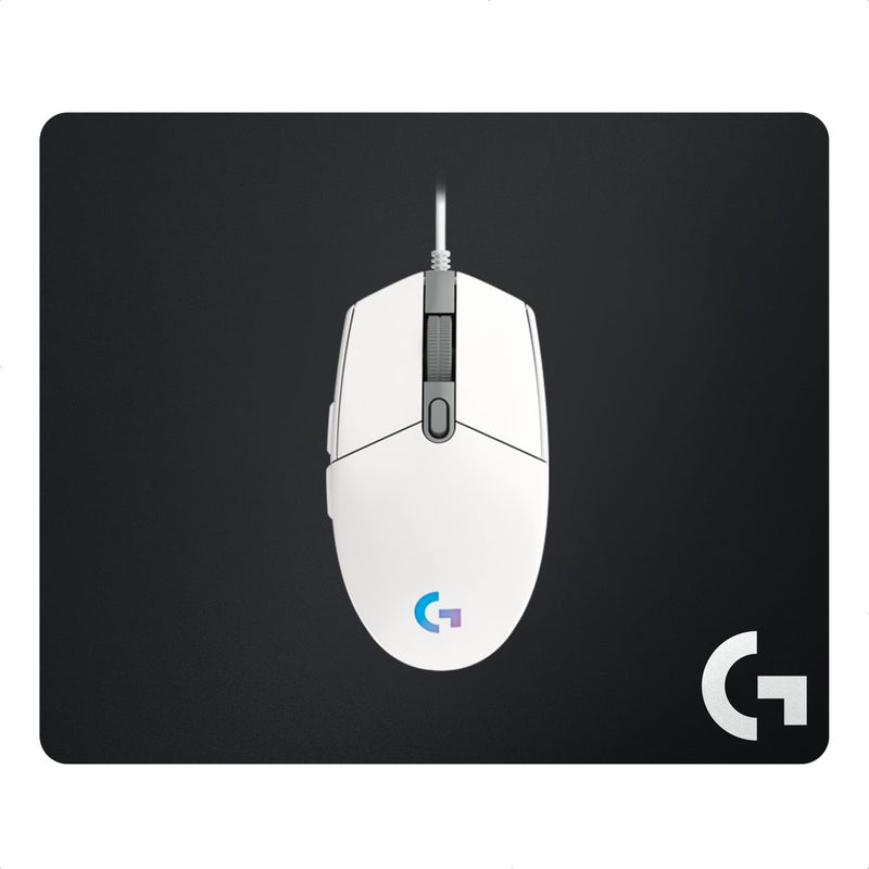 Combo Gamer Logitech Mouse G203 RGB Blanco + Pad Mouse G240