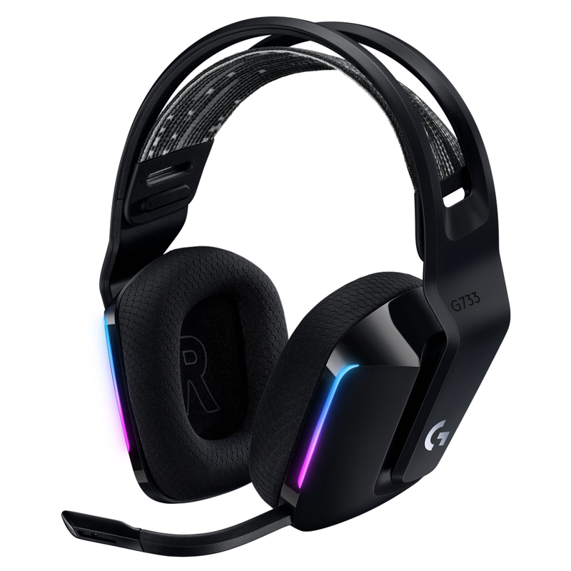 Diadema Gamer Inalámbrica Rgb Logitech G733 / 7.1 Dts, Negra