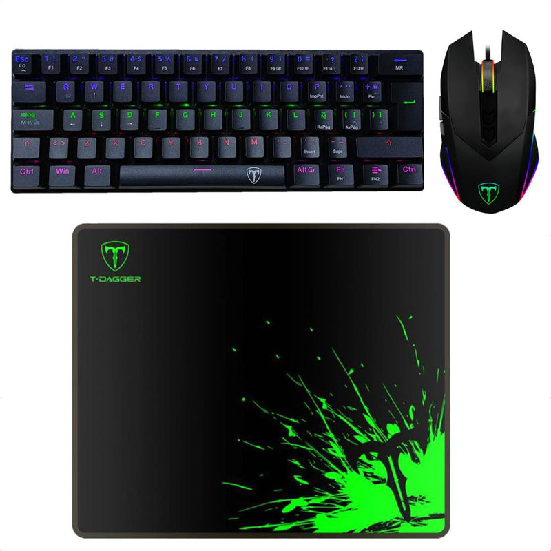 Combo T-dagger Teclado Arena Blk + Mouse Tgm301+ Pad Mouse Lava M